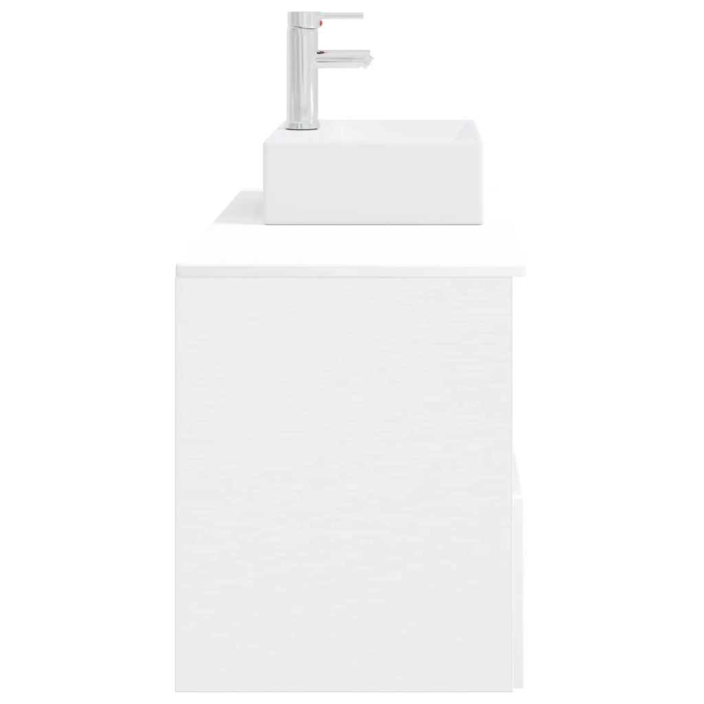 Set di mobili per il bagno 2 pz Bianco Legno ingegnerizzato 3404054