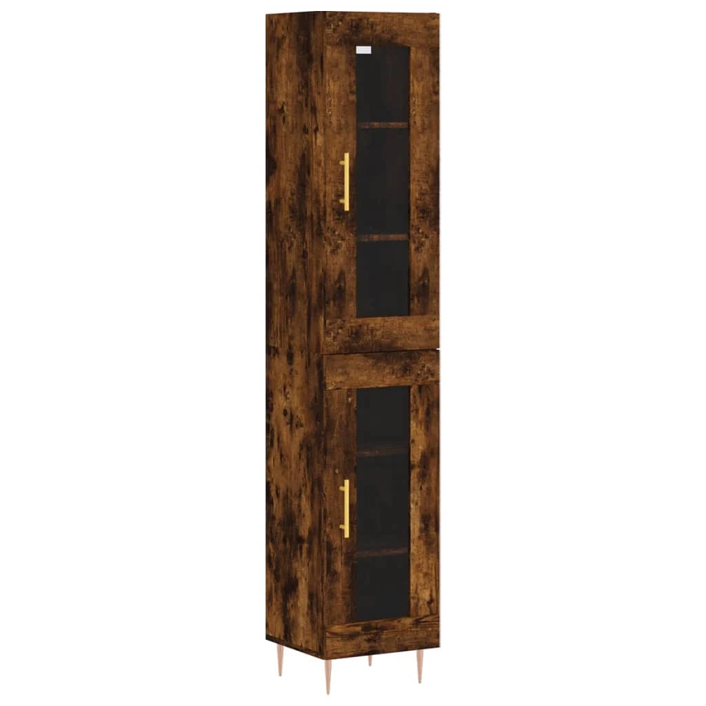 Buffet credenza cassettiera mobiletto mobile contenitore organizer cucina soggiorno salotto alto 34,5 x 34 x 180 cm legno ingegnerizzato marrone 02_0033287