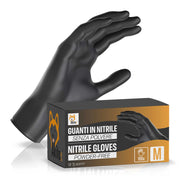 Akitaink Guanti Nitrile Neri Senza Polvere M 100pz