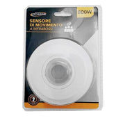 Trade Shop - Sensore Di Movimento A Infrarossi 360° Per Lampadine 800watt Ip20 Bianco Yca1050 -
