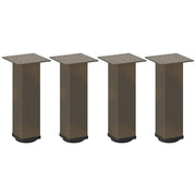 vidaXL Gambe per Tavolino da Caffè 4 pz Acciaio Naturale 30-32 cm Acciaio