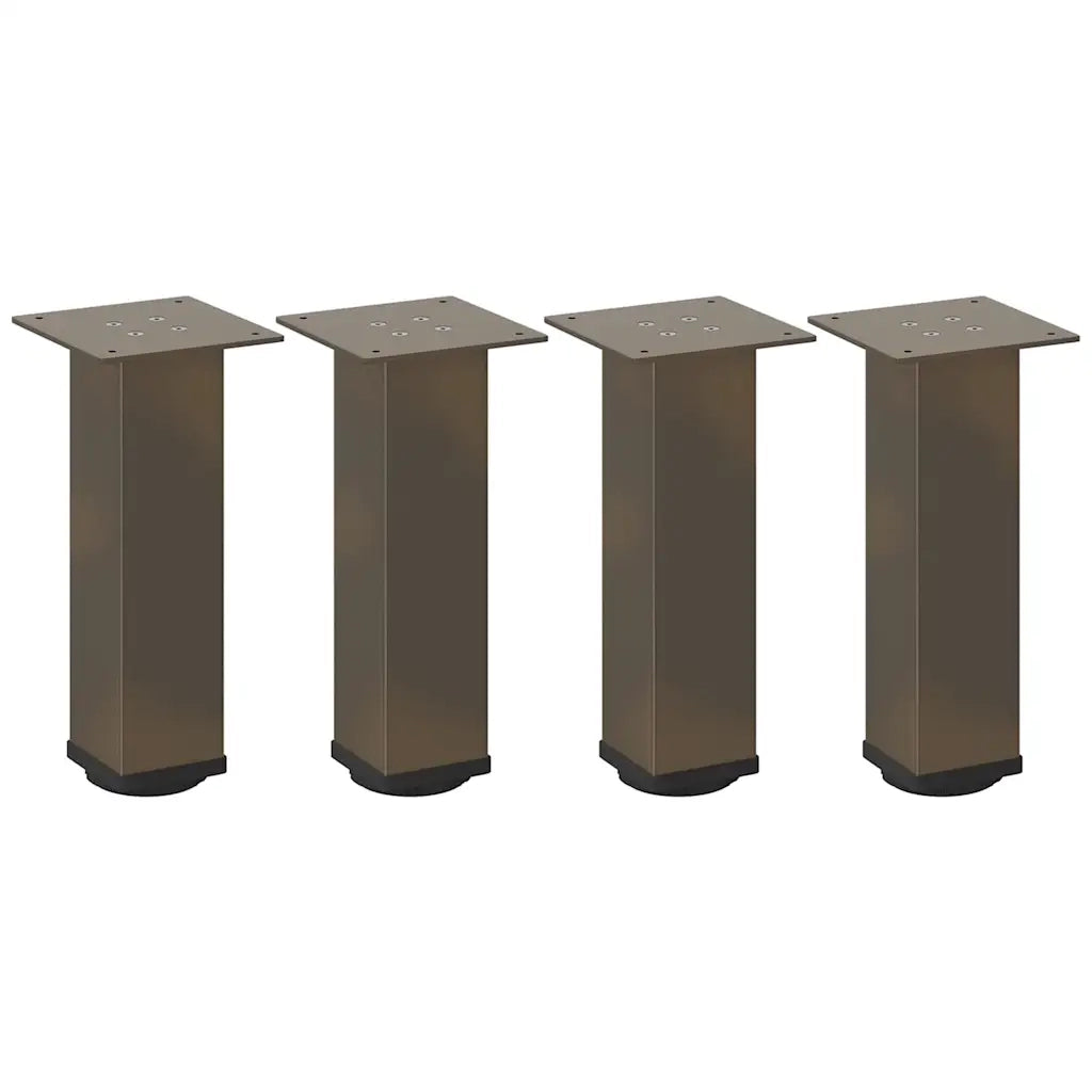 vidaXL Gambe per Tavolino da Caffè 4 pz Acciaio Naturale 30-32 cm Acciaio