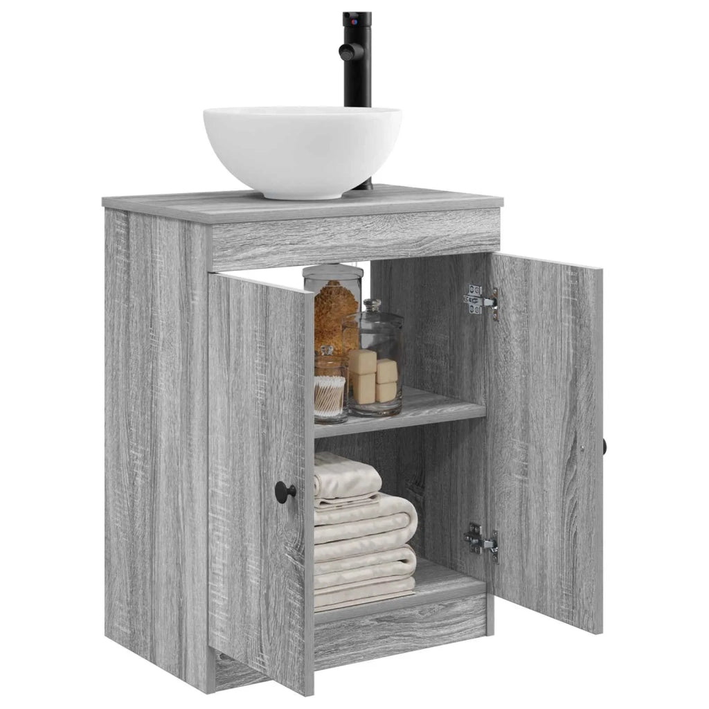 Mobile da bagno con lavabo Sonoma grigio 54 x 35 x 83 cm 890119