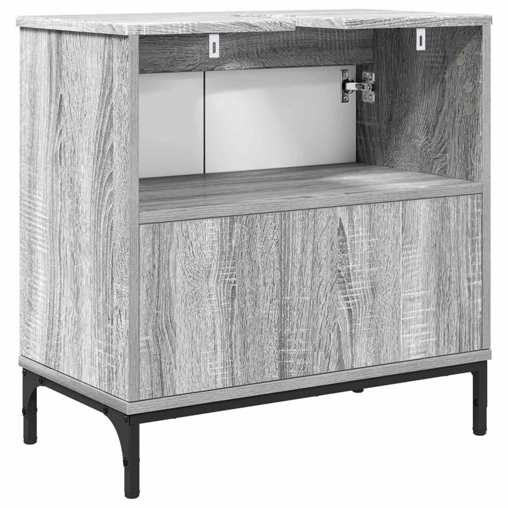 Armadio per Lavabo da Bagno Grigio Sonoma 60,5 x 33,5 x 61 cm 883420