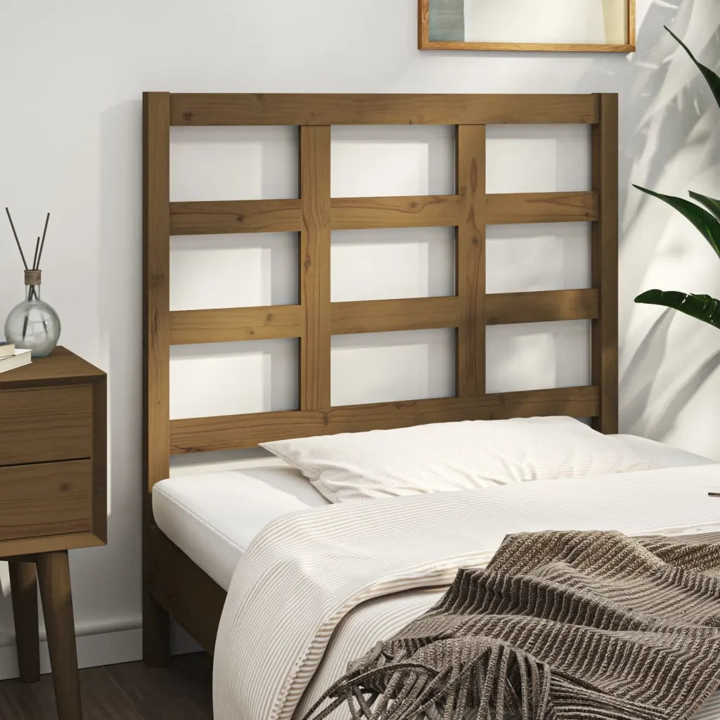 Testiera per Letto ambra 95,5x4x100cm in Legno Massello di Pino 817873