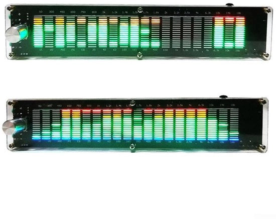 Display a LED dell'audionivello con indicatore dello spettro musicale - VU-metro - equalizzatore DSP - tensione di ingresso 5V/DC 7-24V - 20 segmenti/15 livelli