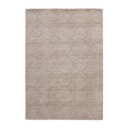 Tappeto in lana Ganges beige con effetto 3D
