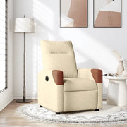 Divano Sedia-Poltrona Reclinabile in Tessuto Crema 843237