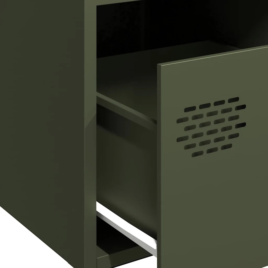 Credenza Verde Oliva 68x39x73,5 cm in Acciaio Laminato a Freddo 851362