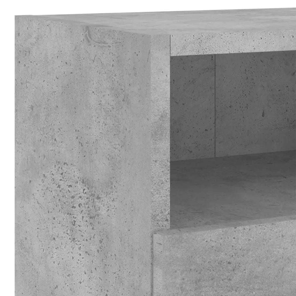 Mobili TV a Muro con LED 4pz | Armadietto TV | Mobile Porta TV Grigio Cemento Legno Multistrato