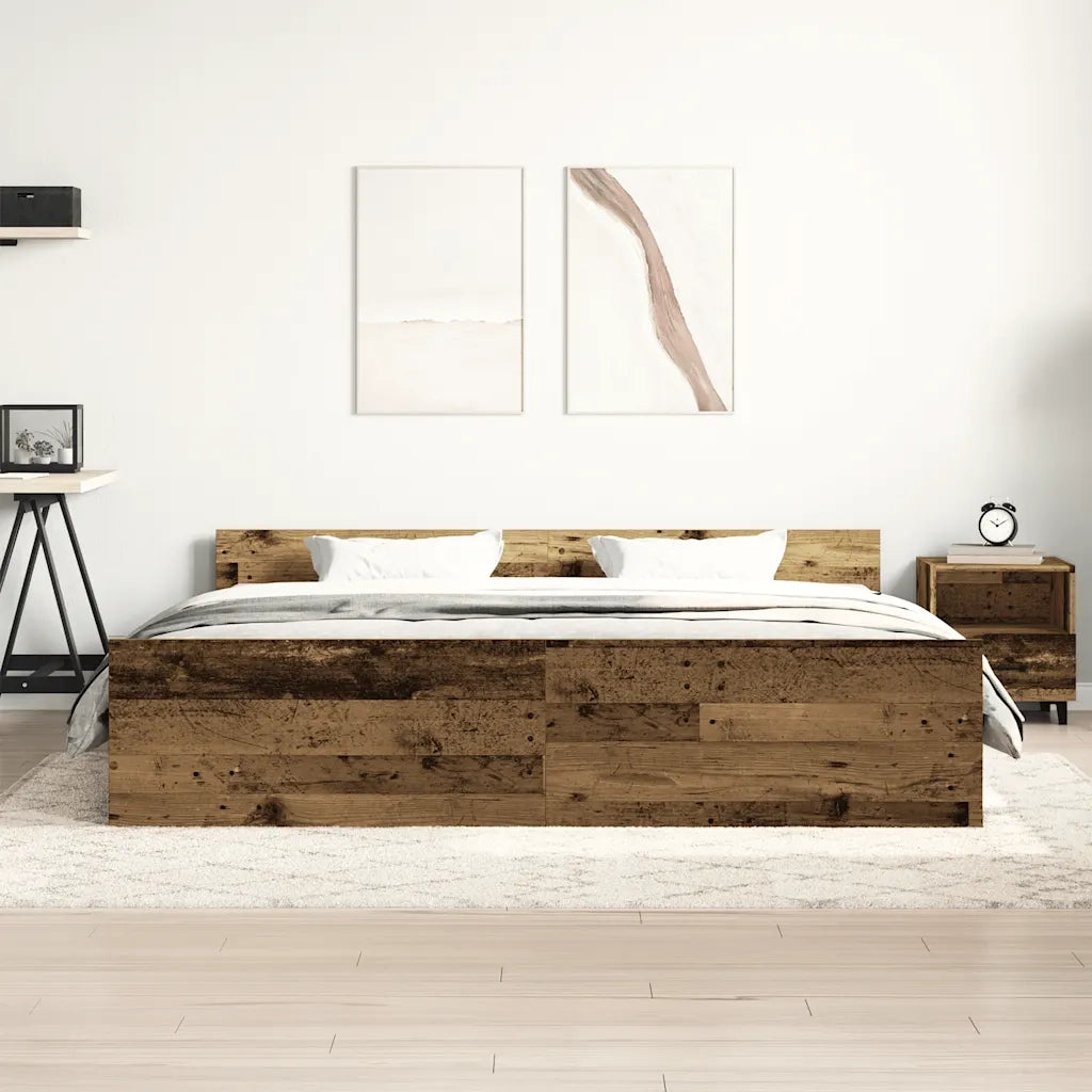 Giroletto senza Materasso Legno Antico 180x200 cm in Truciolato