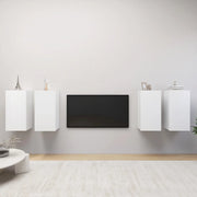 Mobili TV 4 pz Bianchi 30,5x30x60 cm in Truciolato cod mxl 33894