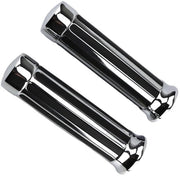 Manubri di guida per motocicletta in lega di alluminio/rubber - diametro interno 25 mm/30 mm - colore nero/chromato - compatibile con giri di manubrio a sterzo - manubri di guida per motocicletta