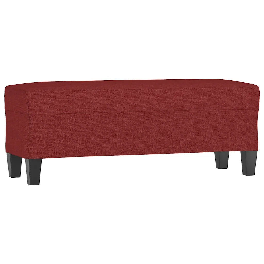 Panca Rosso Vino 100x35x41 cm in Tessuto