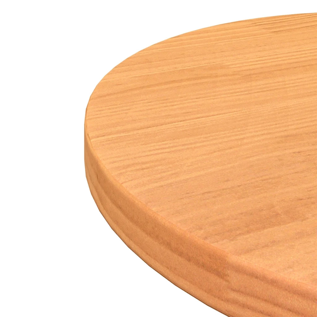 Piano Tavolo Rotondo Marrone Cera Ã˜40x2,5cm Legno Massello Pino