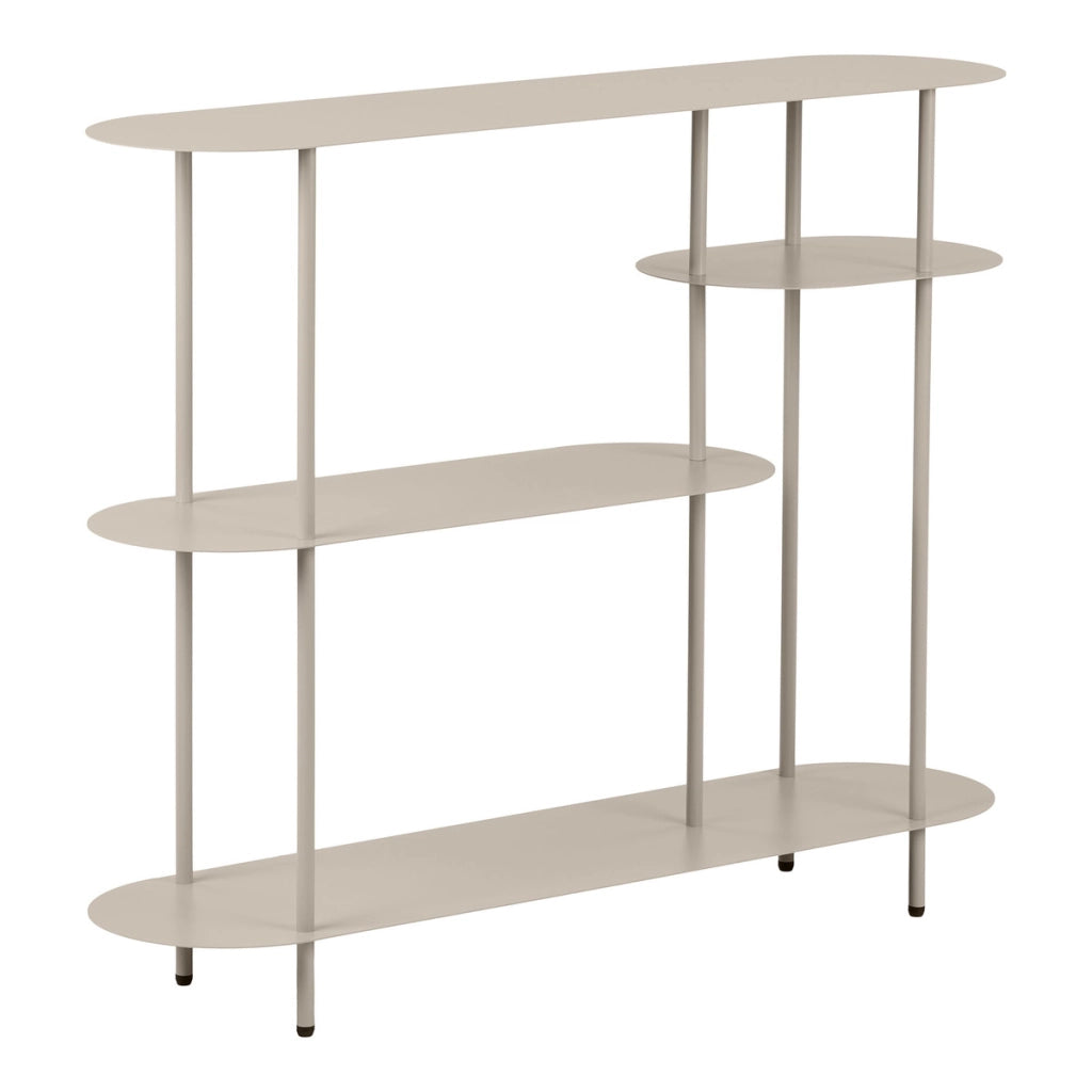 Libreria Rieti, Beige, Metallo, 118x31x97 cm