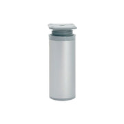 Piede tondo regolabile in plastica  Ã˜ 40 - H.100 mm. grigio alluminio