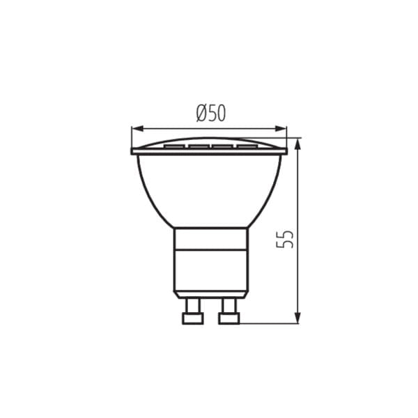 Lampadina LED GU10 9W 900lm 6000K bianco Kanlux 23413