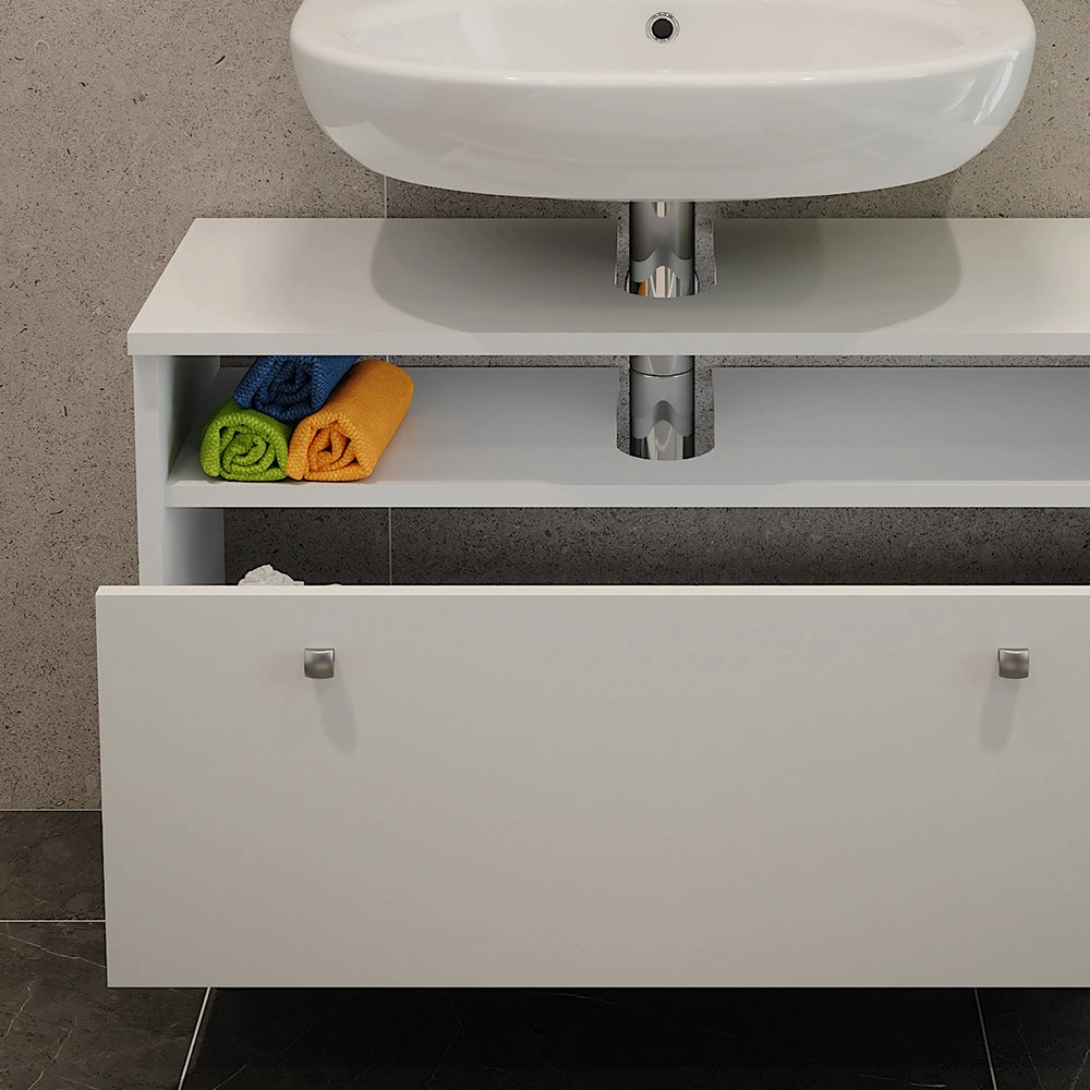 Vicco Mobile sottolavabo per bagno Bianco 80.2 x 54 cm con cassetto