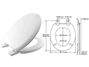 SEDILE WC UNIVERSALE POLIVER PROSEAT coprivaso copriwater BEMIS