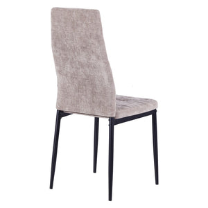 Set 4 Sedie 42x52x98 cm in Tessuto Milano Marroni