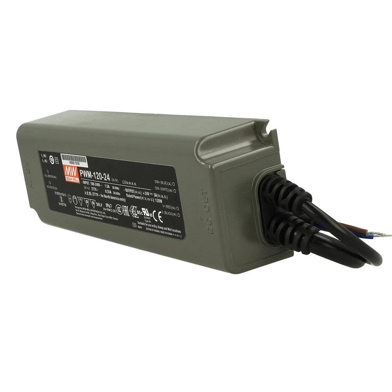 Alimentatore Led MW MEAN WELL PWM-120-24 Dimmerabile 120W 24V IP67 Dimming 3 in 1 0-10V 10V PWM Resistance