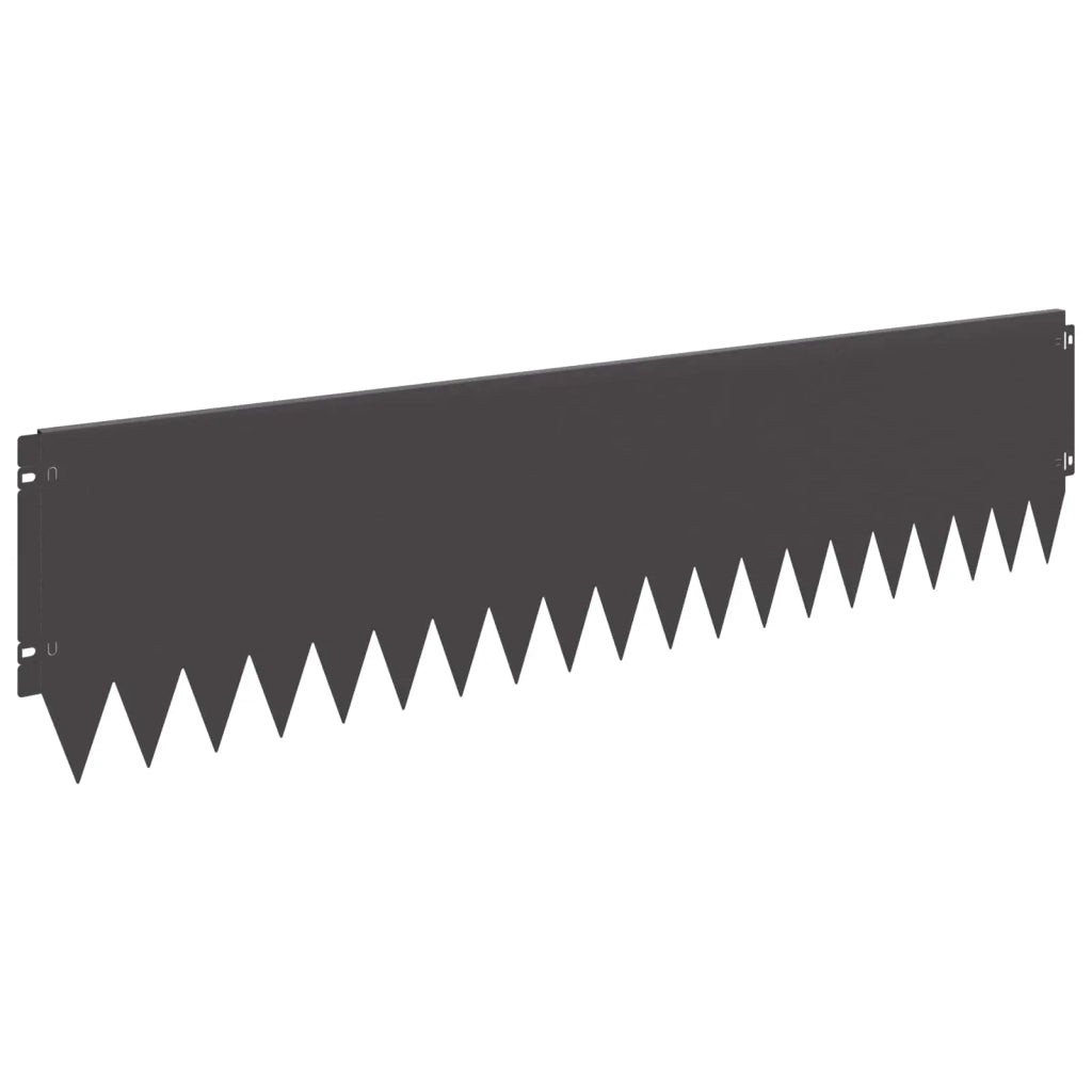 Bordura per Prato 10 pcs 103 x 25 cm Acciaio Nero 8008392