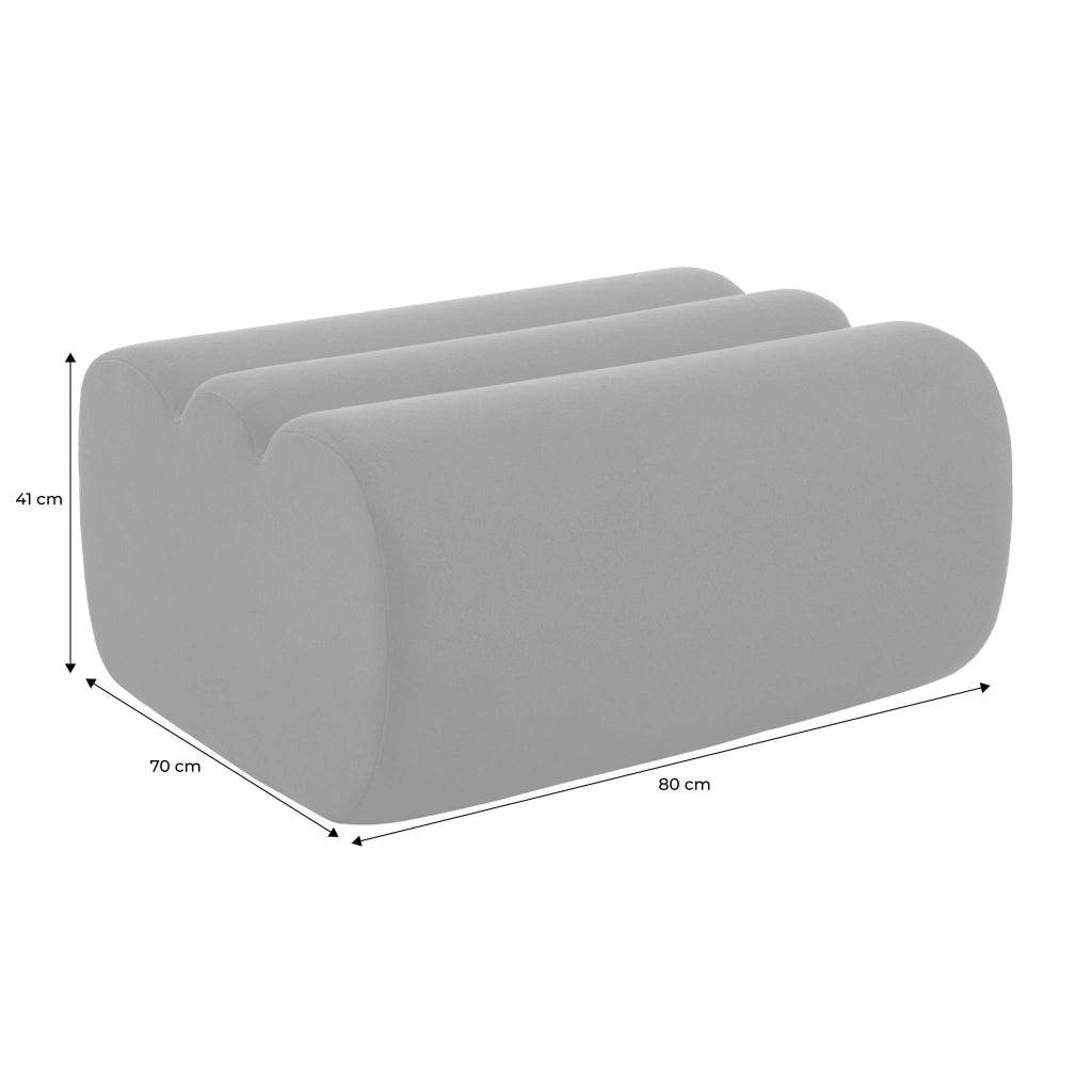 Pouf, poggiapiedi per poltrona nova tessuto, blu elettrico