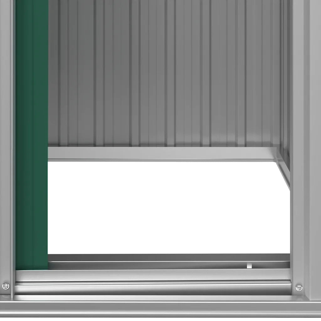 Capanno da Giardino Verde 126x97,5x177 cm Acciaio Zincato 316233