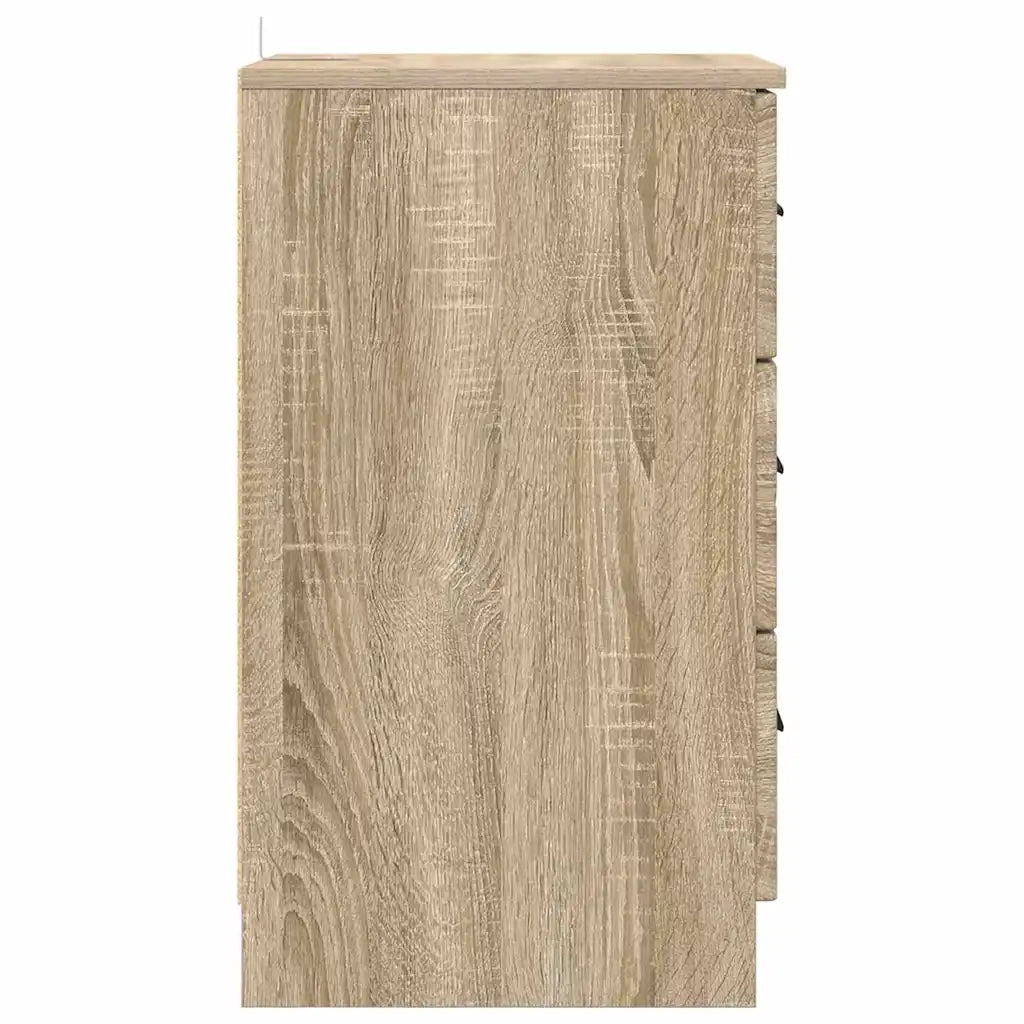 Comodino | Armadio da Notte | Mobiletto da notte con cassetto rovere sonoma 38 x 38 x 66 cm