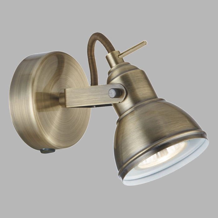 Applique Contemporanea Focus Spotlight Acciaio Adjustable 1 Luce Gu10