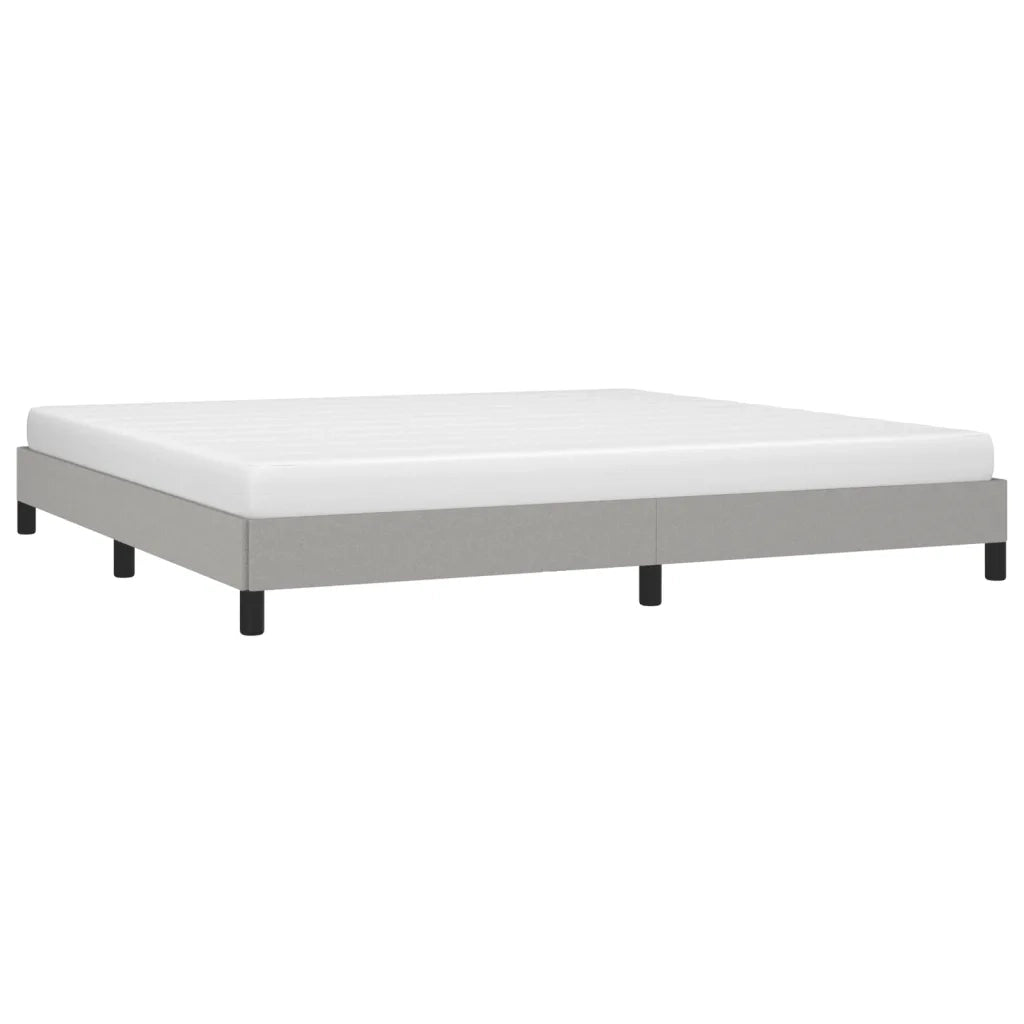 Giroletto senza Materasso Grigio Chiaro 200x200 cm Tessuto