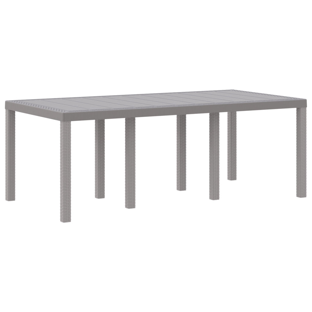Set pranzo giardino 9 pezzi con cuscini Grigio chiaro Polyrattan
