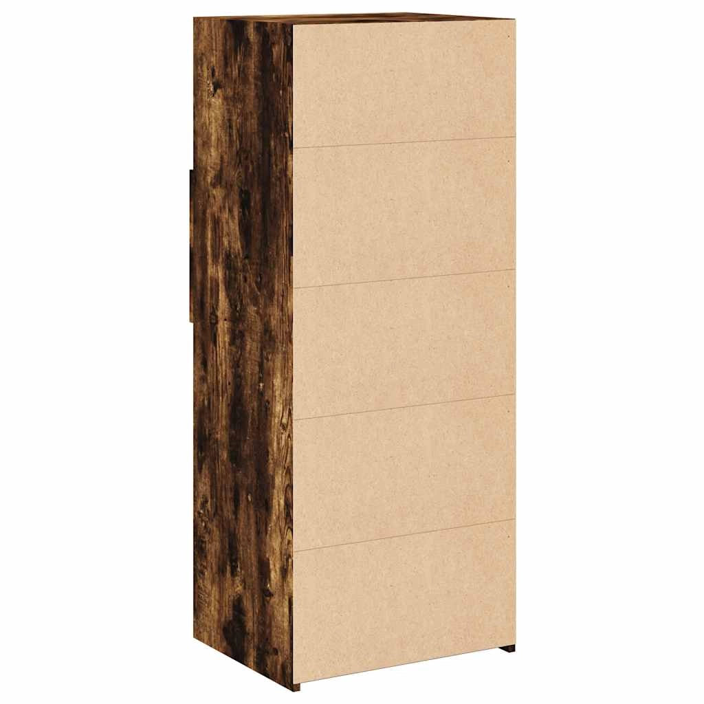Buffet credenza cassettiera mobiletto mobile contenitore organizer cucina soggiorno salotto alto 50 x 42,5 x 124 cm legno ingegnerizzato marrone 02_0033366