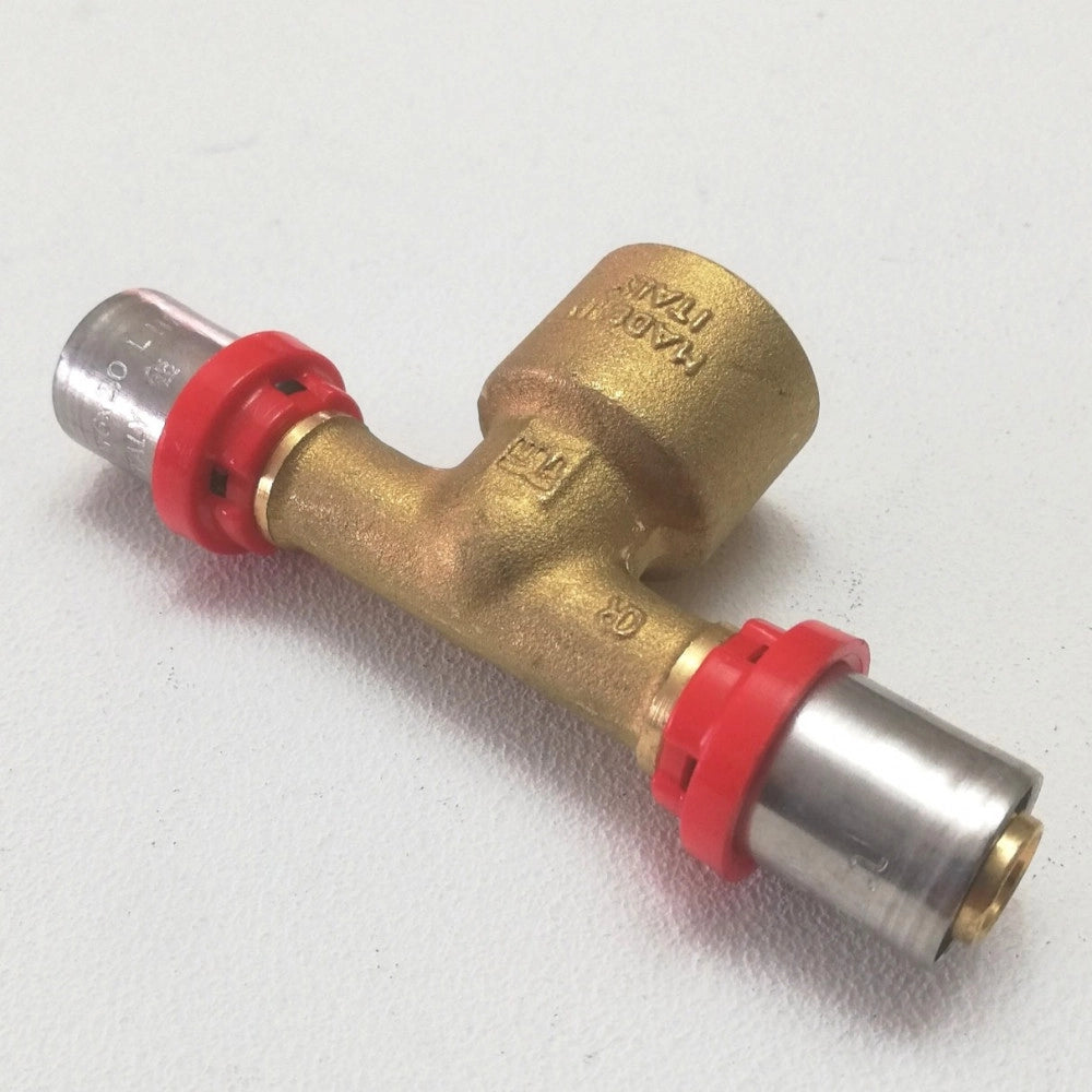 Tiemme raccordo 26 x 3/4 x 26 a t a pressare per tubo multistrato