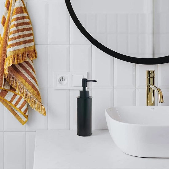 Dispensatore di sapone Rond Nero In piedi Dispensatore di shampoo per bagno e cucina