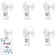 Clipholder per vetrina 6 pezzi trasparente per stanza ufficio casa esposizione – forcella robusta