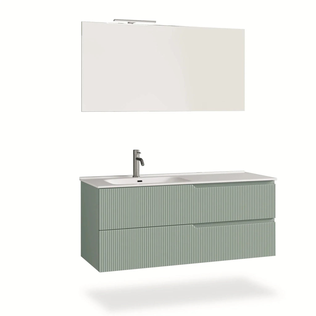 Composizione vasca SX 4 pezzi VENERE verde salvia