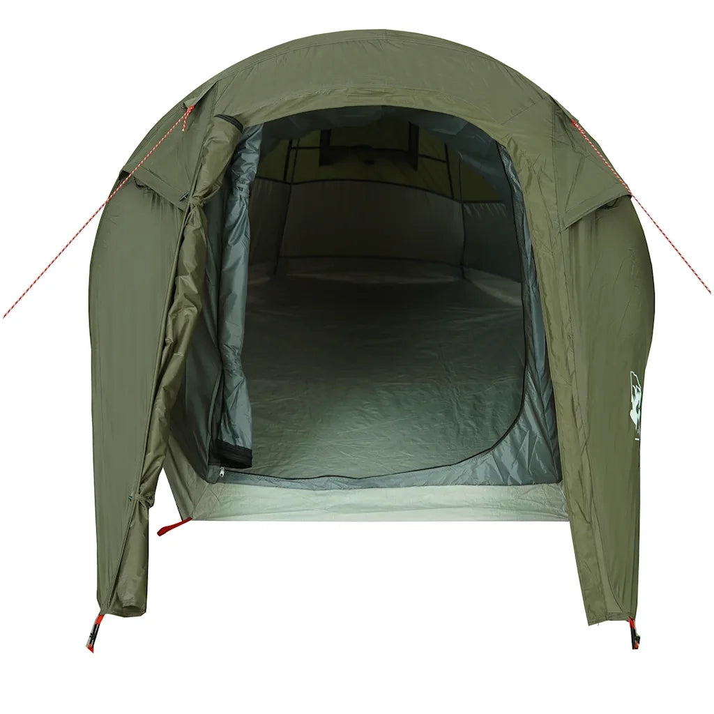 Tenda da Campeggio a Tunnel 2 Persone-Tenda per Escursionismo Verde Oliva Impermeabile