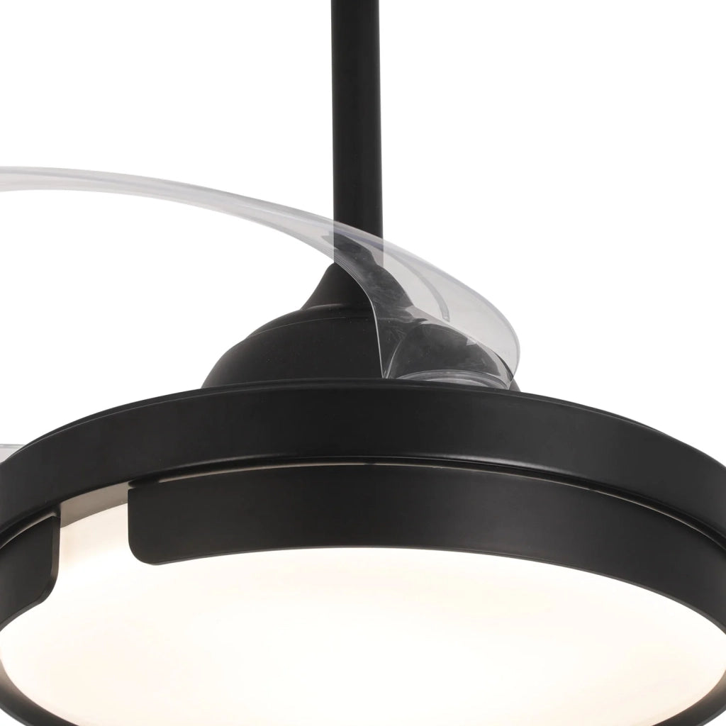 LÚZETE - VENTILATORE DA SOFFITTO LED 38W REGOLABILE 4 PALE PIEGHEVOLI NASHVILLE