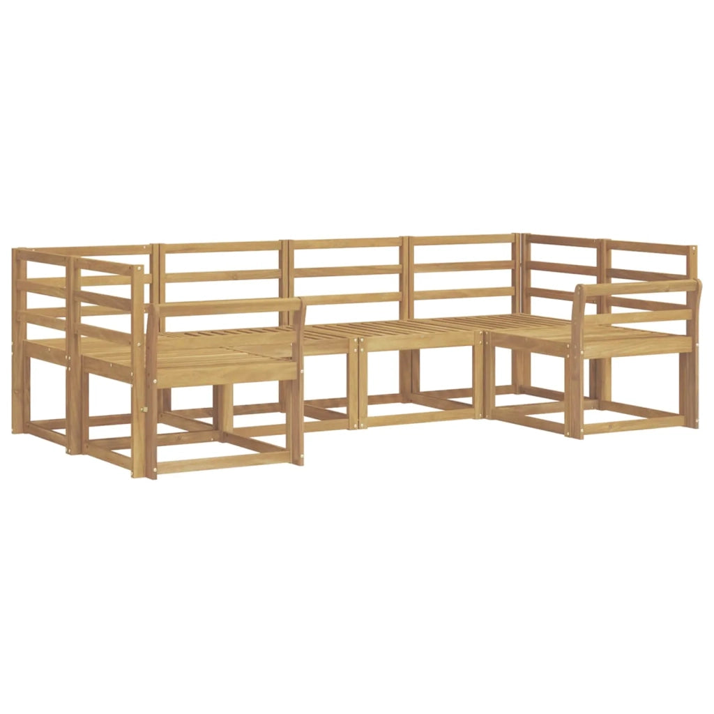 Set di divani da esterno 6 pcs Bianco Legno di Acacia Massello 3388118