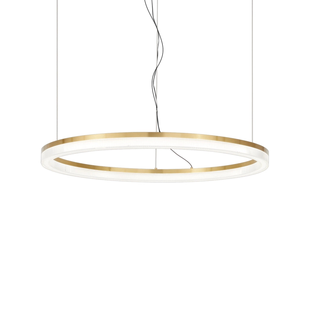 Lampadario A Sospensione Contemporaneo Crown Metallo Ottone Led 42W 3000K Ip20