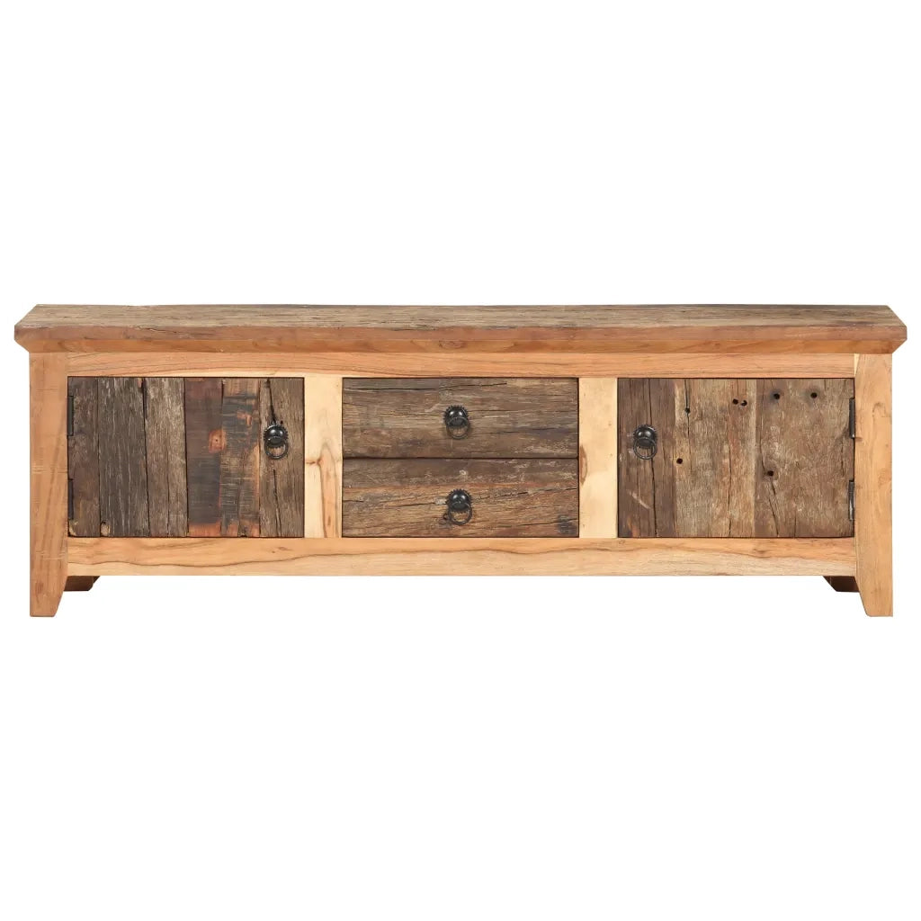 Mobile Porta TV 120x30x40cm in Massello di Acacia e di Recupero cod mxl 64508