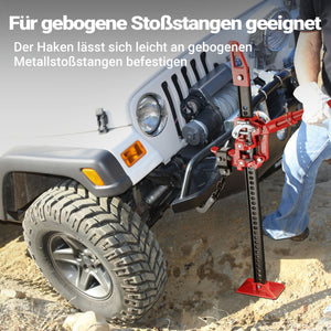 Farm Jack – Stoßstangen-Set, 48" Wagenheber bis 3000 kg mit max. Hubhöhe 105 cm plus Stoßstangen-Adapter