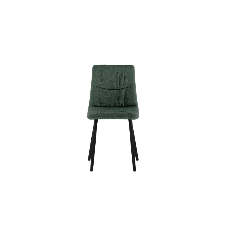 Sedia rivestita in tessuto easy-clean Gambe in metallo verniciato Ariel 46cm X 55cm H 87.5cm Stones