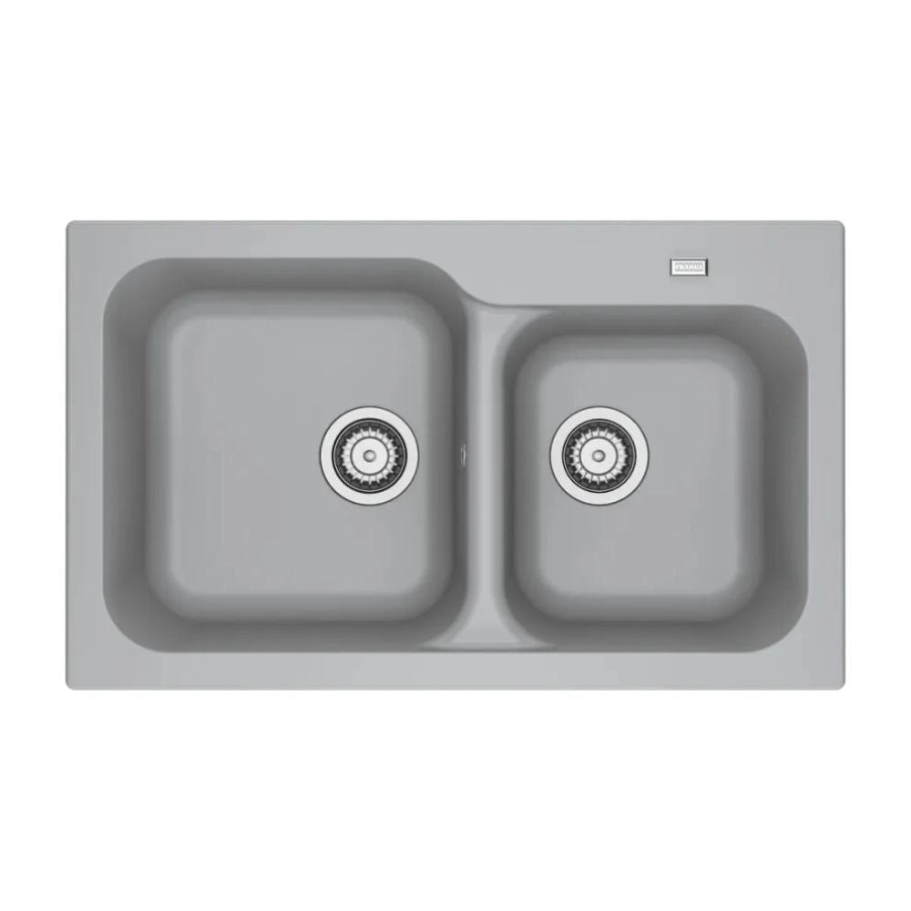 Lavello incasso 2 vasche Franke KID 620 tectonite grigio 83x50x21 cm.