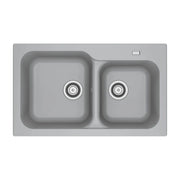 Lavello incasso 2 vasche Franke KID 620 tectonite grigio 83x50x21 cm.