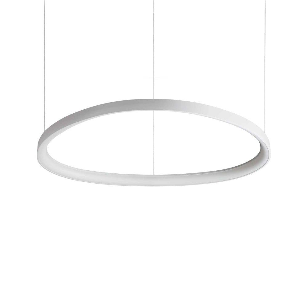 Sospensione Moderna Gemini Metallo Bianco Led 60W 3000K Luce Calda