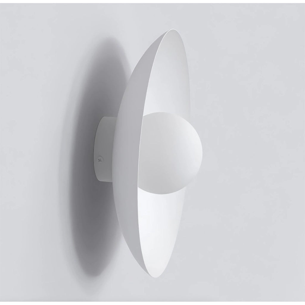 Lampada a parete Inspo K1 in acciaio bianco opaco