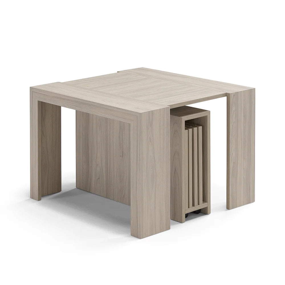 Tavolo Consolle allungabile 100x46 (+5x50) Olmo modello ANDROMEDA MADE IN ITALY con 5 allunghe da 50 cm design moderno ideale per ingresso, soggiorno e sala da pranzo